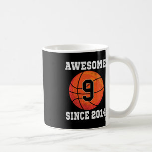 9誕生日バスケットボールオーバー9歳ヴィンテージ コーヒーマグカップ