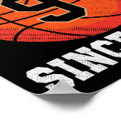 9誕生日バスケットボールオーバー9歳ヴィンテージ ポスター (角)