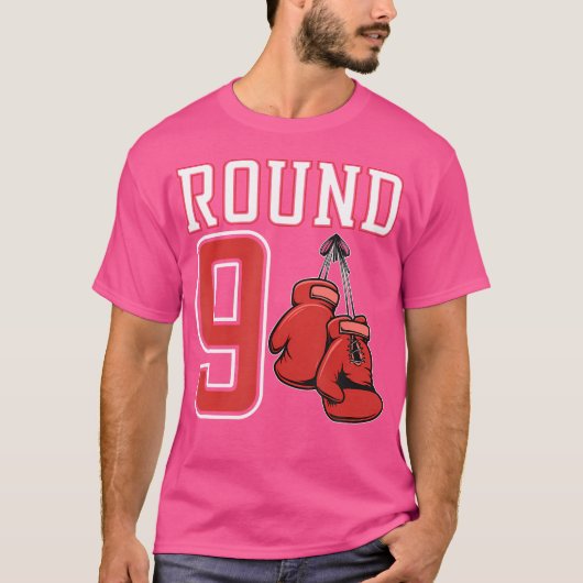 9誕生日ボクシング少年9歳ボクサーブデイパート Tシャツ (正面)