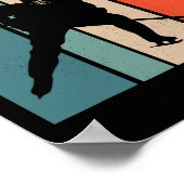 9誕生日レトロアイスホッケー9歳ボーイガール ポスター (角)