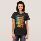 9誕生日ヴィンテージ2014レトロ9歳ギター Tシャツ (正面フル)