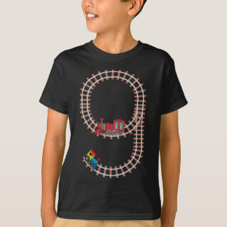9誕生日列車テーマ9歳の男の子ギフト Tシャツ