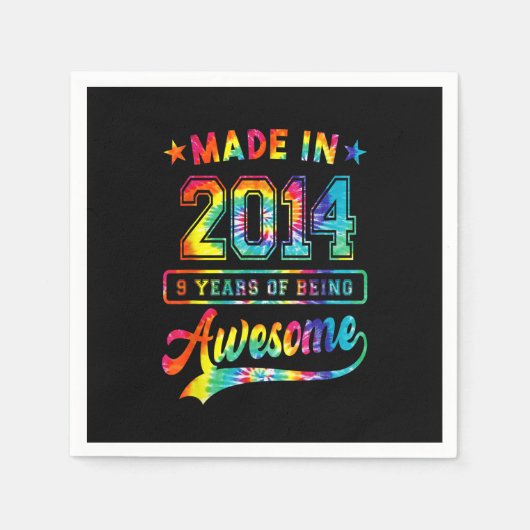 9誕生日女子10代への9歳のプレゼント スタンダードカクテルナプキン (正面)