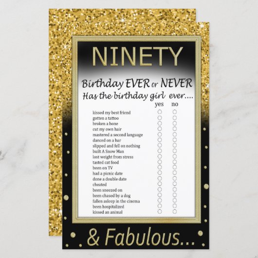 9誕生日常時またはゲームなし (正面/裏面)