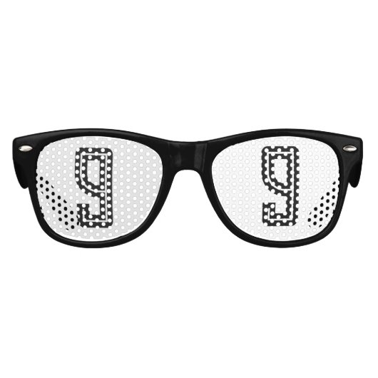 9誕生日年齢9レトロパーティーサングラス キッズサングラス (正面)