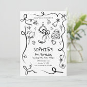 9誕生日招待状ハンドドロー9誕生日 招待状 (スタンド正面)