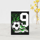 9誕生日男子9年サッカー選手B カード (黄色い花)