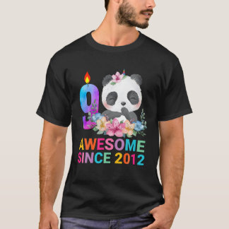 9誕生日9歳かわいいパンダ20素晴らし年以降 Tシャツ