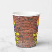 9誕生日:おもしろいグラフィティインスパイアレインボー9 紙コップ (右)