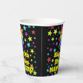 9誕生日:おもしろいスターズパターンと虹9 紙コップ (右)