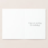 9誕生日~アールデコスタイル「9」と名前をカスタムする 箔カード (内部)