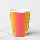 9誕生日: カラフルおもしろいレインボーパターン# 9 紙コップ (右)