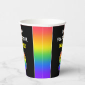 9誕生日:カラフルレインボー9、名前をカスタムする 紙コップ (右)