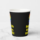 9誕生日:カラフル、おもしろい、エキサイティング、虹9 紙コップ (左)