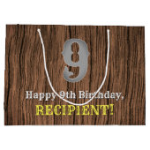 9誕生日：カントリーインスパイアウエスタンルック名 ラージペーパーバッグ (裏面)