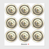 9防水ビニールハニーリッドラベル金ゴールドビー シール (シート)