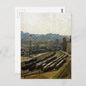 9階からの列車、カンザスシティーの眺め ポストカード (正面/裏面)