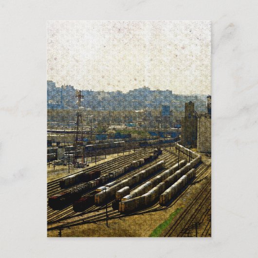 9階からの列車、カンザスシティーの眺め ポストカード (正面)