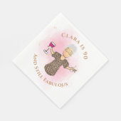 90おもしろいと素晴らしい金ゴールドピンクおもしろい90誕生日 スタンダードランチョンナプキン (角)