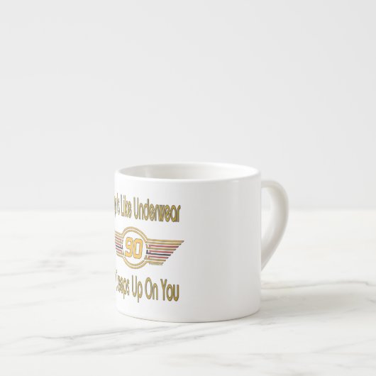 90おもしろい番目の誕生日。年は下着に似ている エスプレッソカップ (正面右)