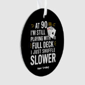 90おもしろい誕生日ギフトカード満載の笑い オーナメント (正面)