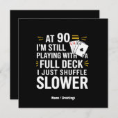 90おもしろい誕生日ギフトカード満載の笑い 招待状 (正面/裏面)