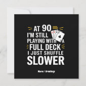 90おもしろい誕生日ギフトカード満載の笑い 招待状 (正面)