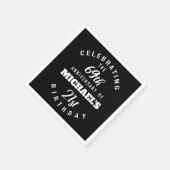 90おもしろい誕生日パーソナライズされた スタンダードカクテルナプキン (角)