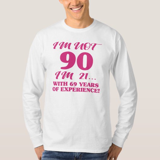 90おもしろい誕生日 Tシャツ (正面)