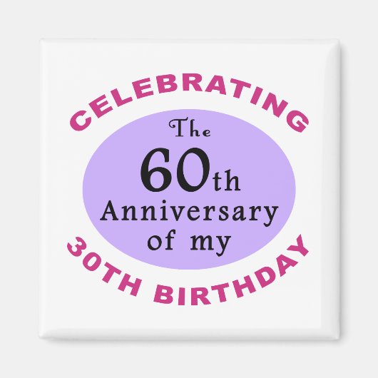 90おもしろい誕生日Gagギフト マグネット (正面)