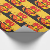 90およびまだSmokin熱い|の第90誕生日 ラッピングペーパー (角)