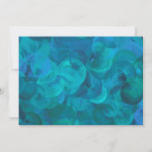 90および非ストップ抽象芸術海青フォト誕生日 招待状 (裏面)