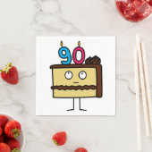 90お誕生日ケーキ（ろうそく） スタンダードカクテルナプキン (インサイチュ)