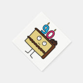 90お誕生日ケーキ（ろうそく） スタンダードカクテルナプキン (角)