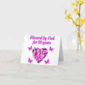 90かわいらし番目の誕生日フローラ カード (黄色い花)