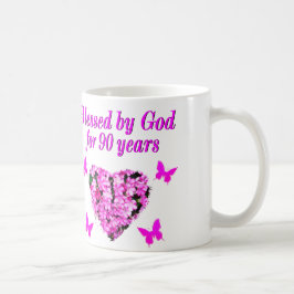 90かわいらし番目の誕生日フローラ コーヒーマグカップ