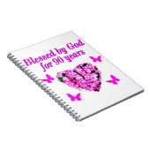 90かわいらし番目の誕生日フローラ ノートブック (右側)