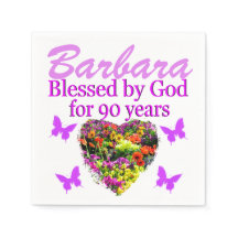 90かわいらし番誕生日フローラナプキンス