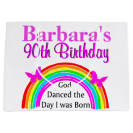 90かわいらし誕生日パーソナライズされたバッグ ラージペーパーバッグ