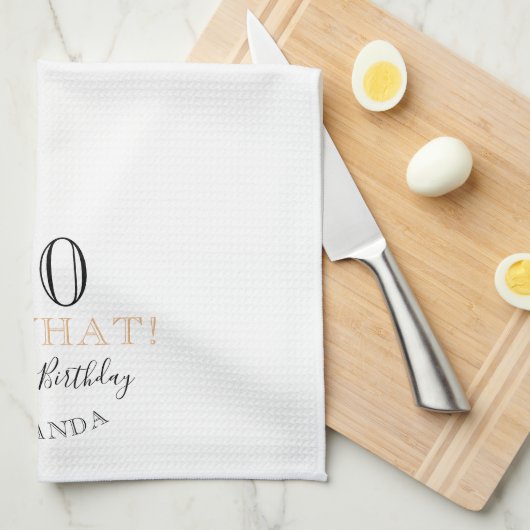 90そエレガントそ何おもしろい引用文90番目の誕生日 キッチンタオル (四つ折り)