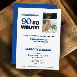 90だから何だって Funny 90歳の誕生日 招待状