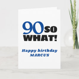 90だから何前向きタイポグラフィ90誕生日 カード