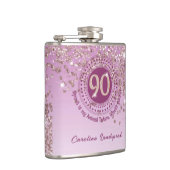 90とバラ金ゴールドグリッターと飲み引用文 フラスク (右)