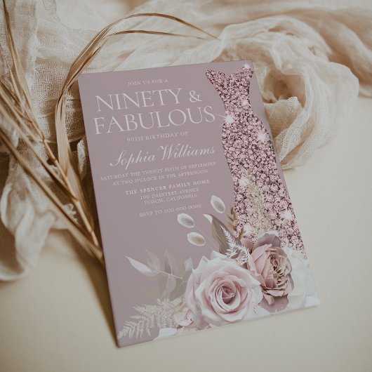 90とファブ！ガウンダスティバラフローラ90誕生日 招待状