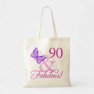 90と素晴らしい誕生日ギフト(プラム) トートバッグ