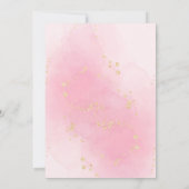 90と素晴らしい金ゴールドスパークルアニメ90誕生日 招待状 (裏面)