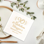 90と素晴らしい90th誕生日パーティー 箔ナプキン