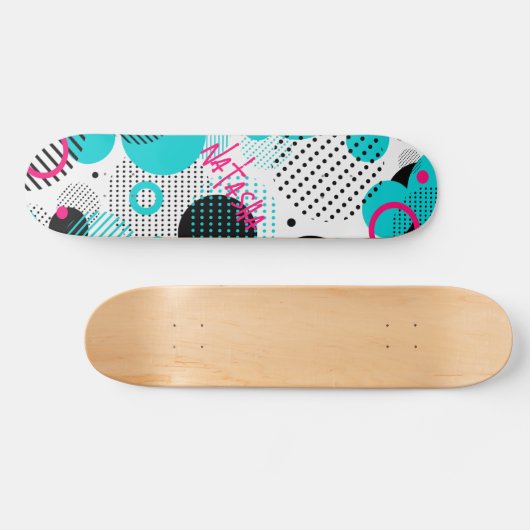 90のアートポップ・アートのジオメトリックスケートボード スケートボード (横)