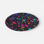 90のテーマ紙吹雪紙プレート誕生日パーティー ペーパープレート (アングル)