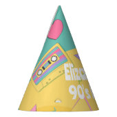 90のテーマ誕生日パーティー帽子 パーティーハット (左)